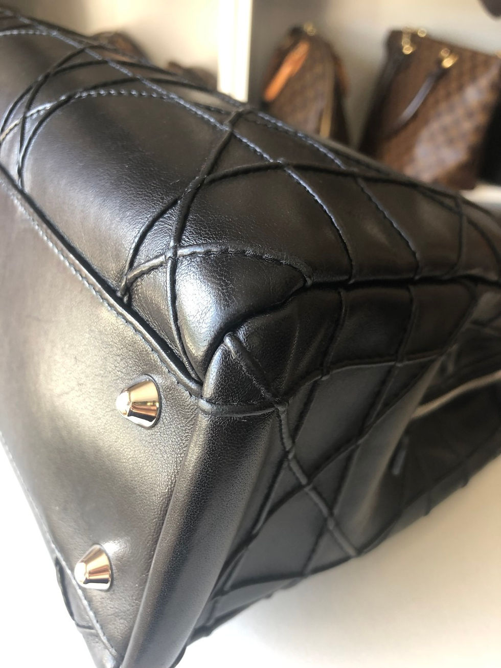 Thumbnail: Christian Dior Quited Leather Shopping Tote