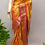 Thumbnail: Brown and Pink Contrast Silk Saree, with uniquely crafted design
