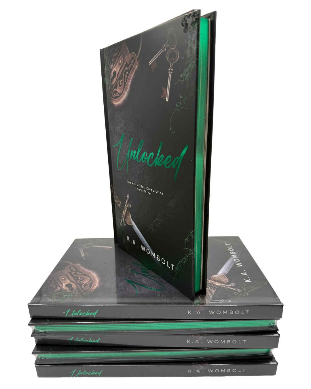 Unlocked- Signed Special Edition Hardback- Green Foiled with Green Sprayed Edges