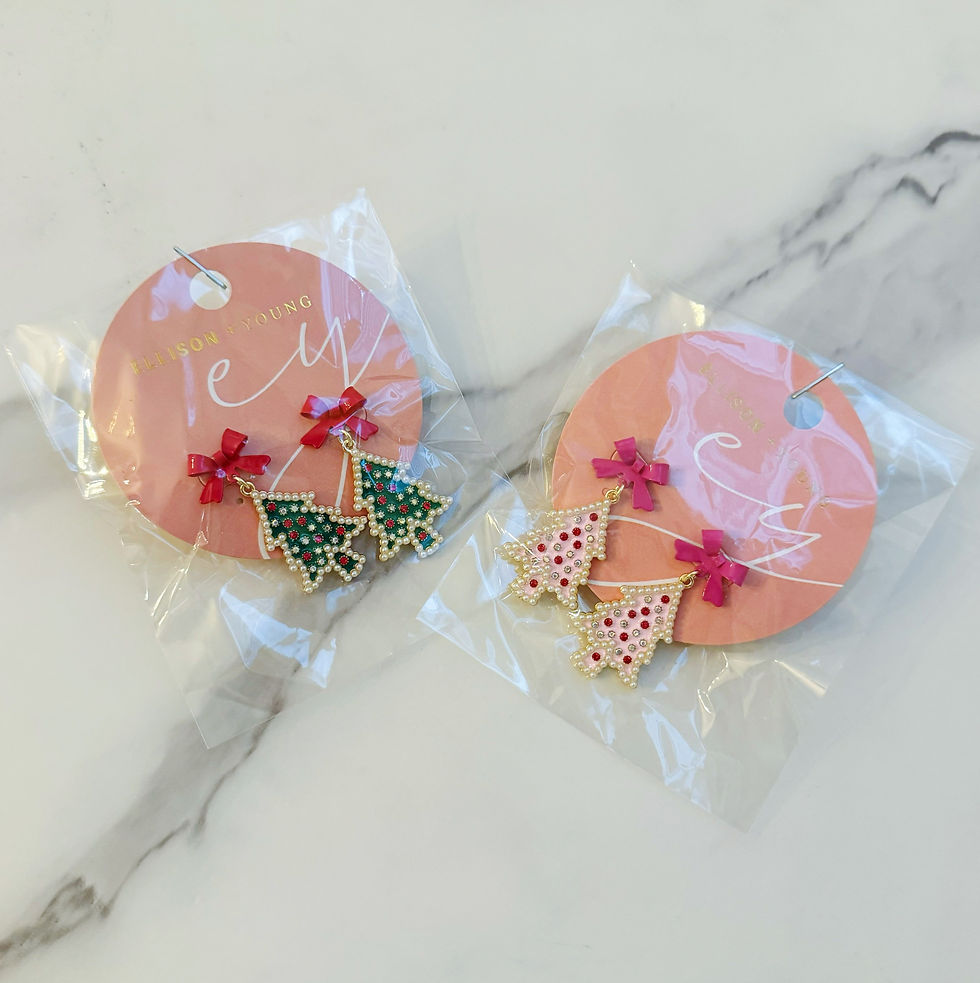 Thumbnail: Merry and Bright Bow Tree Earrings
