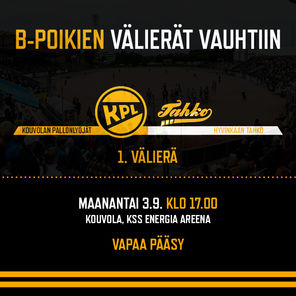B-poikien välierät käynnistyvät maanantaina