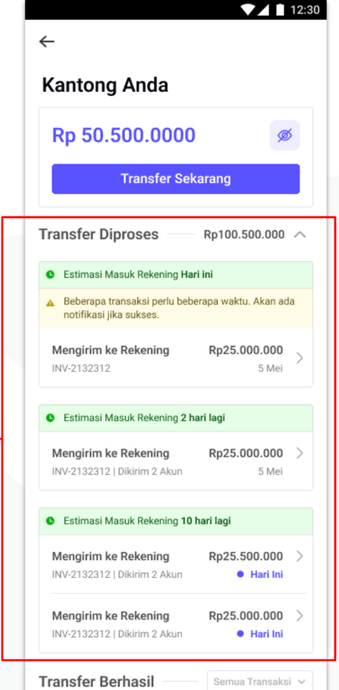 Informasi estimasi proses