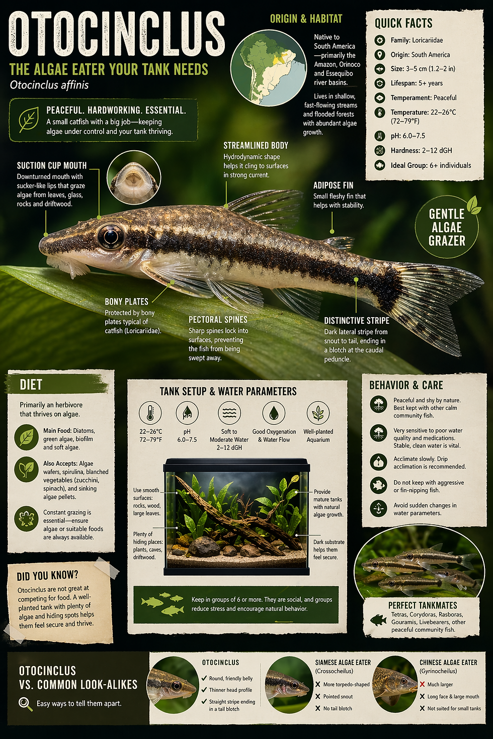 otocinclus care poster