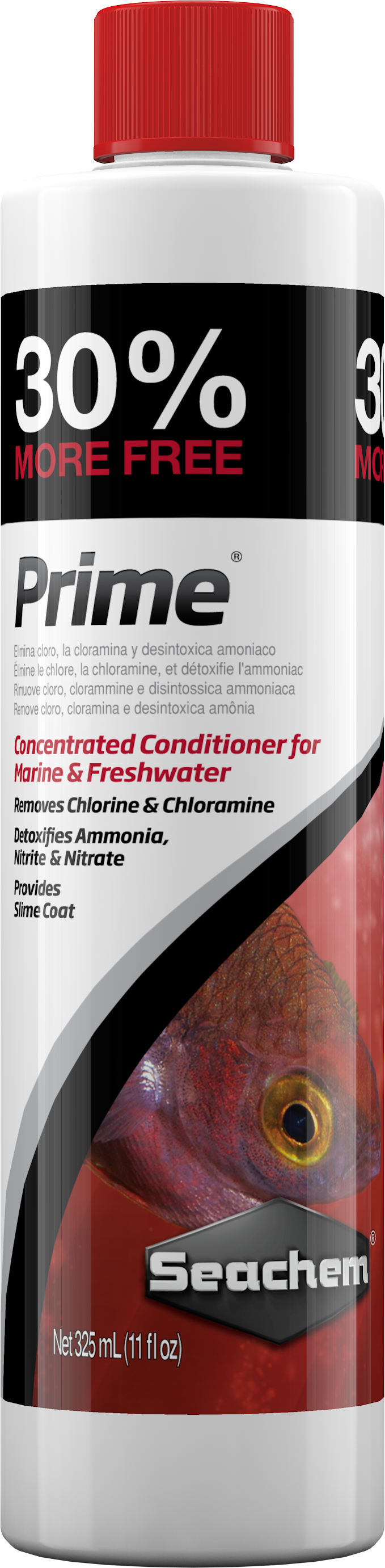 Seachem Prime is a water conditioner that removes chlorine from water.