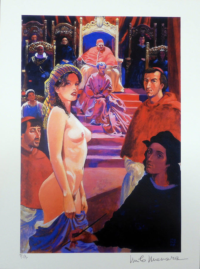 MILO MANARA - Hommage à Raphaël - 38 x 28,5 cm