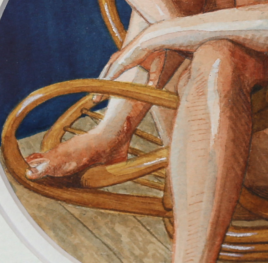 Miniature : JULIEN LEGARS - Intimités 31 - Aquarelle sur papier – Diam 24 cm