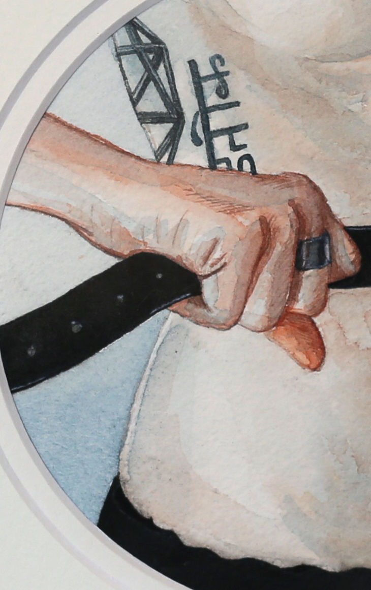 Miniature : JULIEN LEGARS - Intimités 35 - Aquarelle sur papier – Diam 24 cm
