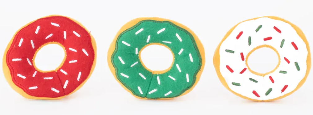 Zippy Paws Plush Toy Donuts 3pack
