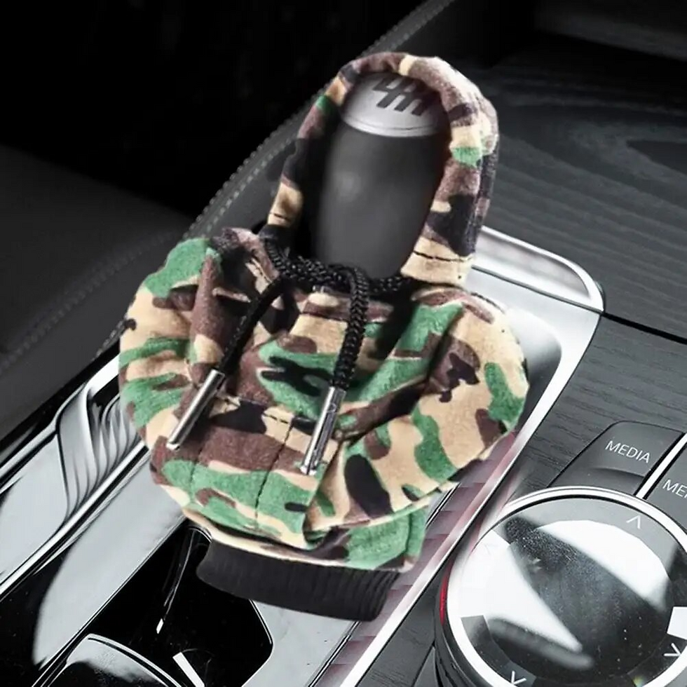 Thumbnail: Car Gear Shift Cover Mini Hoodie Gear Shift Cover for Car Shifter Interior Trim