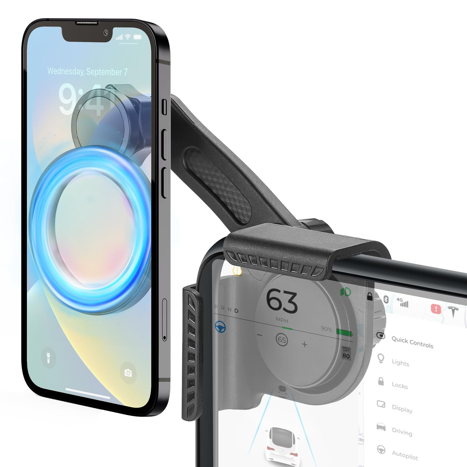 for Tesla Phone Mount, Magsafe Strongest Magnetic Tesla Phone Holder for Tesla M