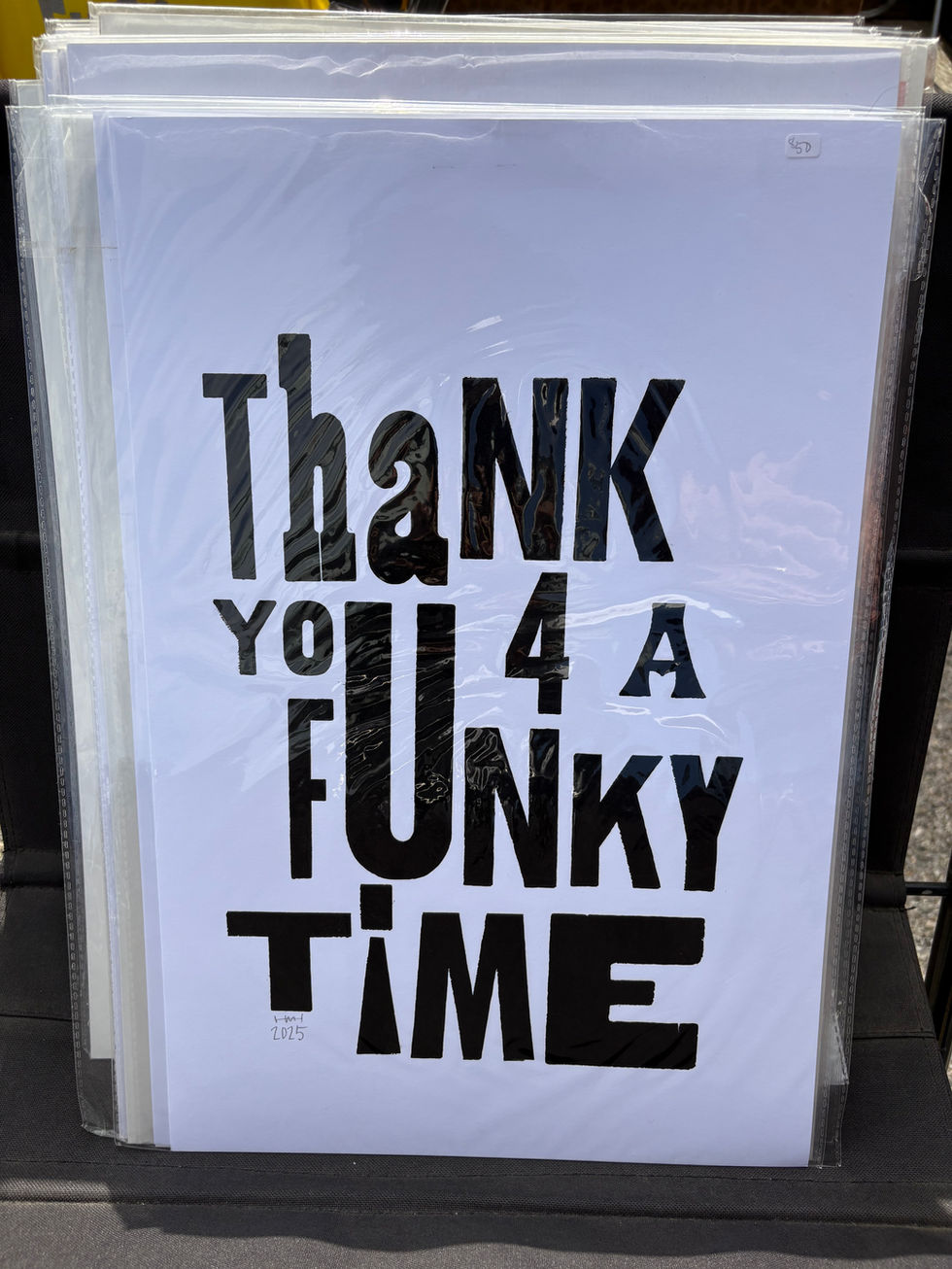 thank you 4 a funky time blk print