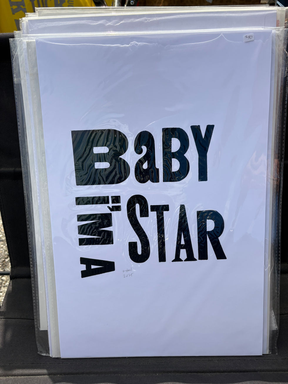 baby i'm a star print
