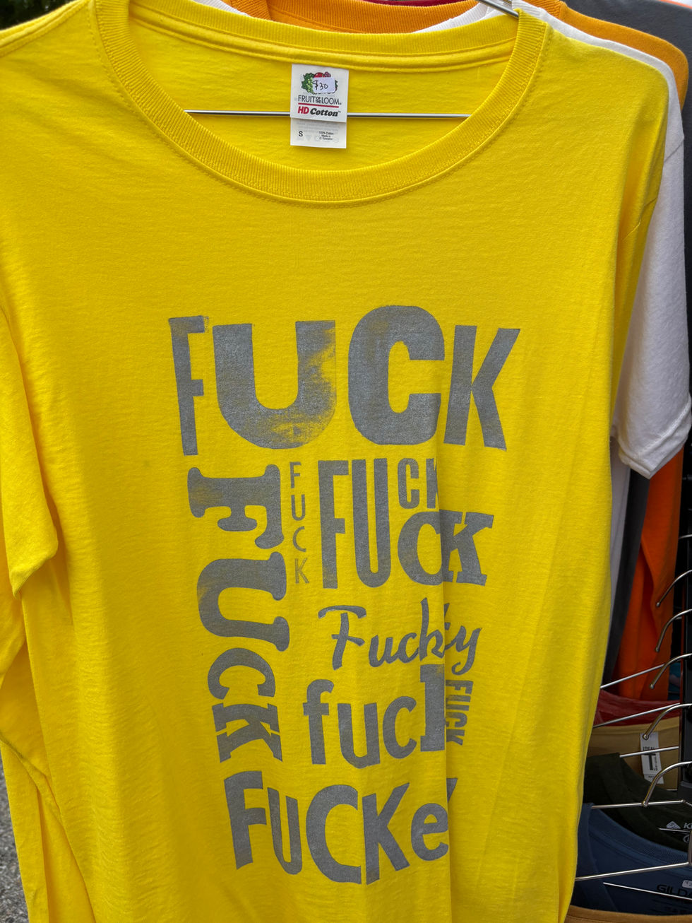 fuck yellow long sleeve t-shirt