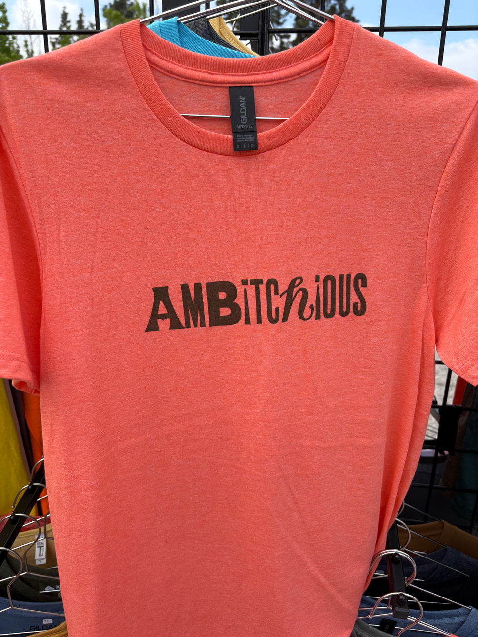 ambitchious orange t-shirt