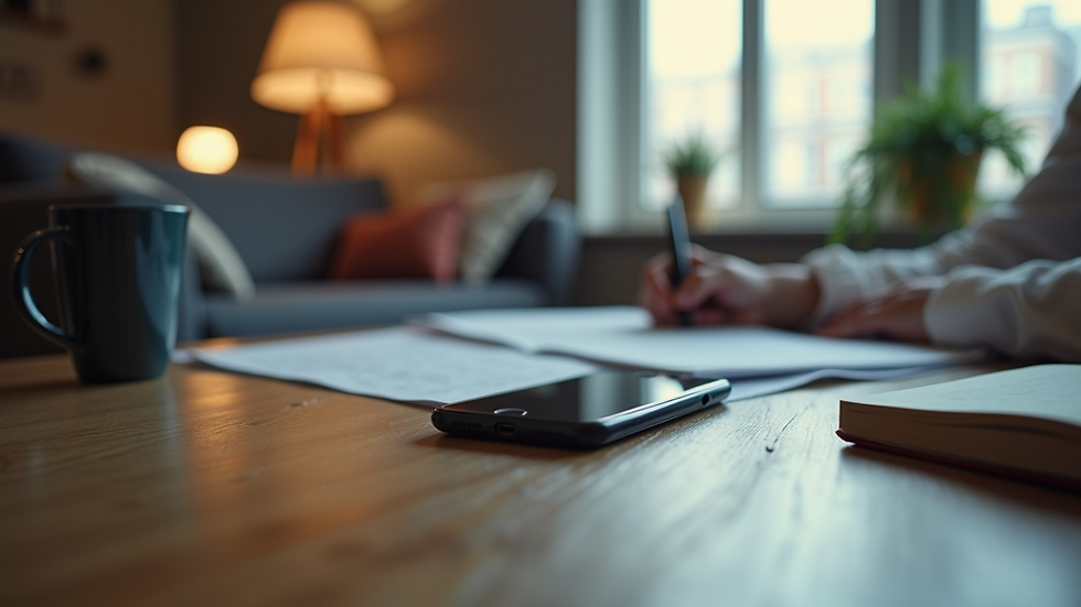 Eye-level view of a smartphone displaying study apps