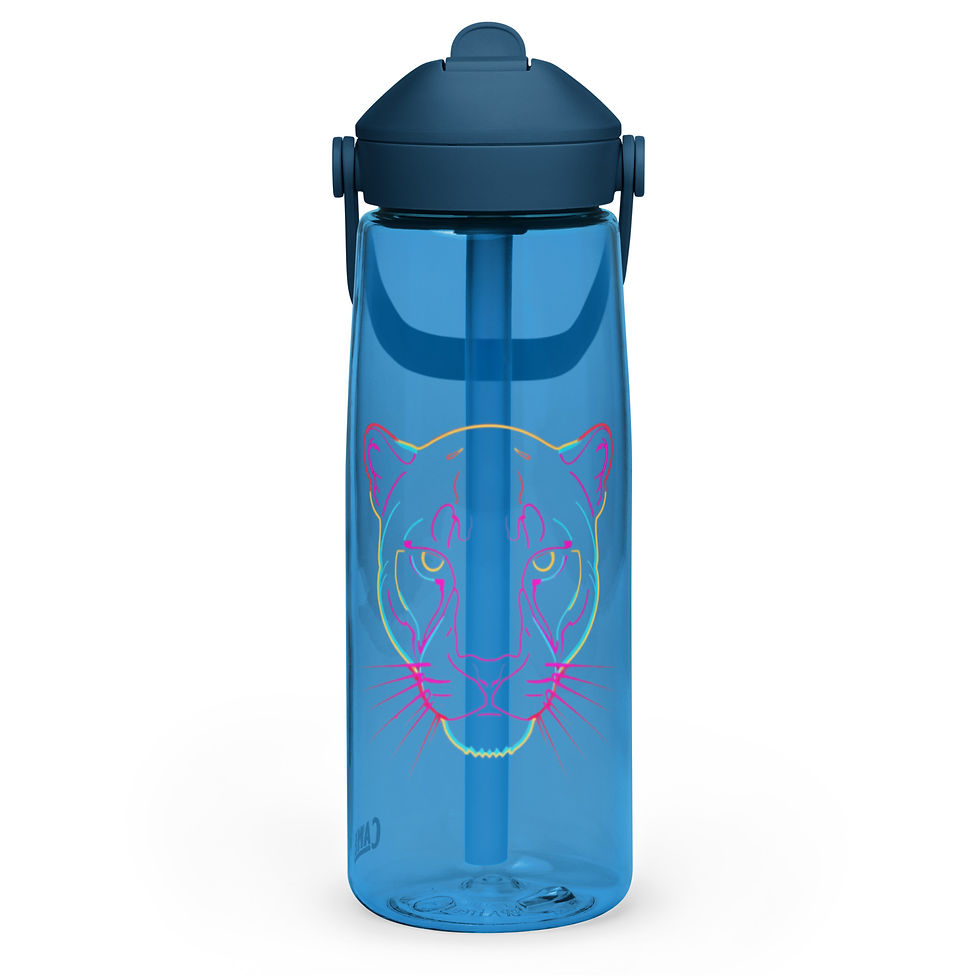 Thumbnail: Flip straw water bottle Neon - TEC