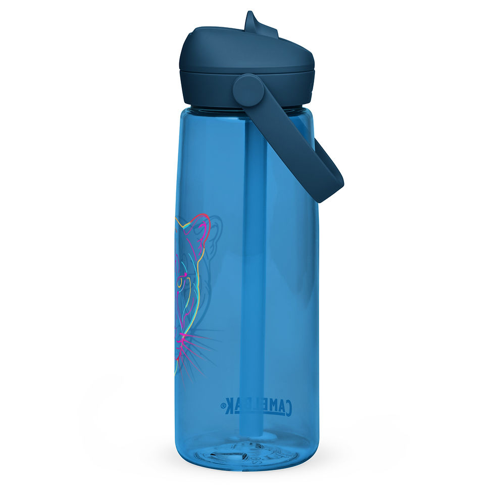 Thumbnail: Flip straw water bottle Neon - TEC