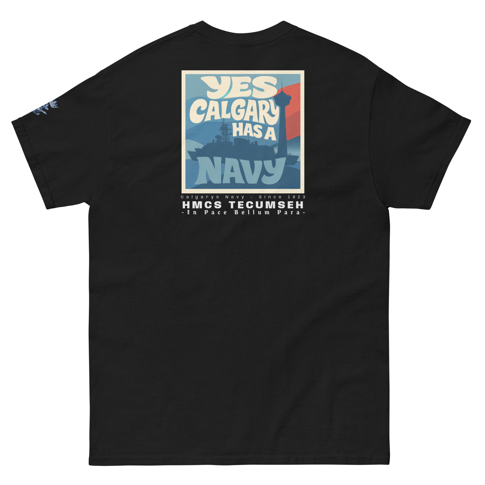 Yes Calgary Has a Navy - Light Text - Dark Tee