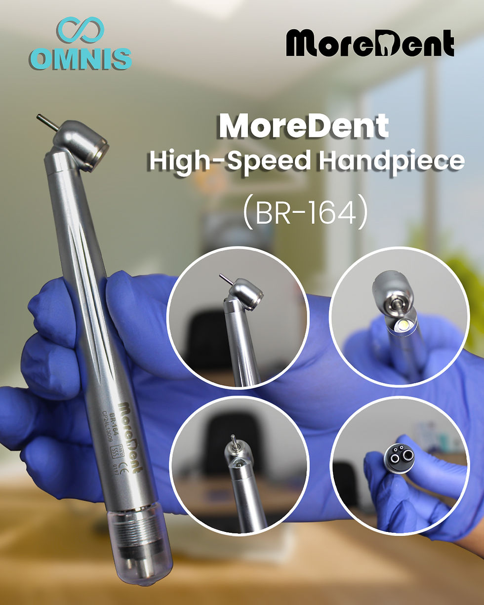 Miniature : Turbine 45 Degrés 4 trous, LED et 1 spray