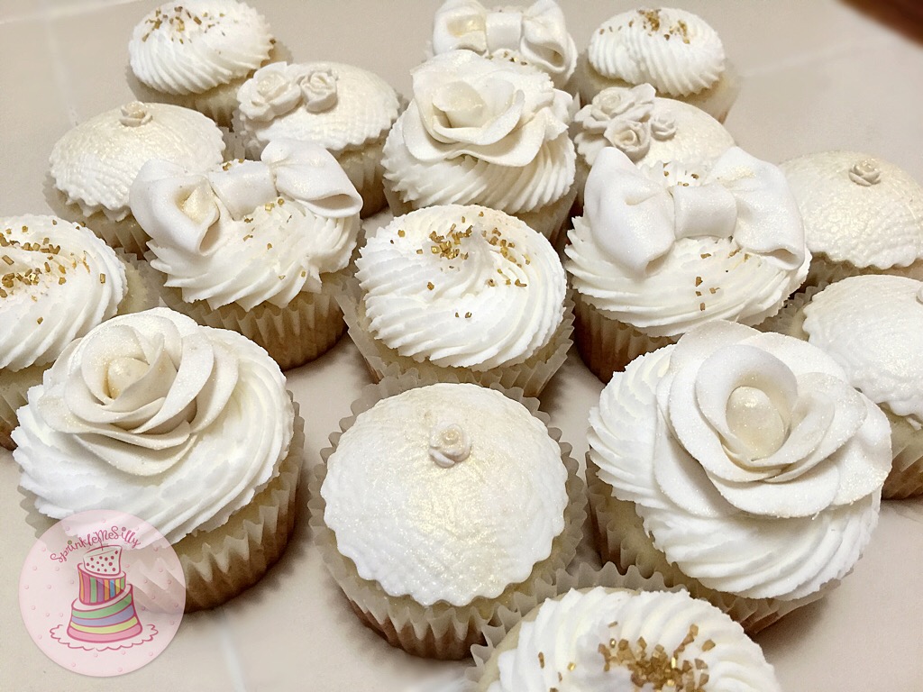 Classic Wedding Cupcakes - Sprinkle Me Silly photo