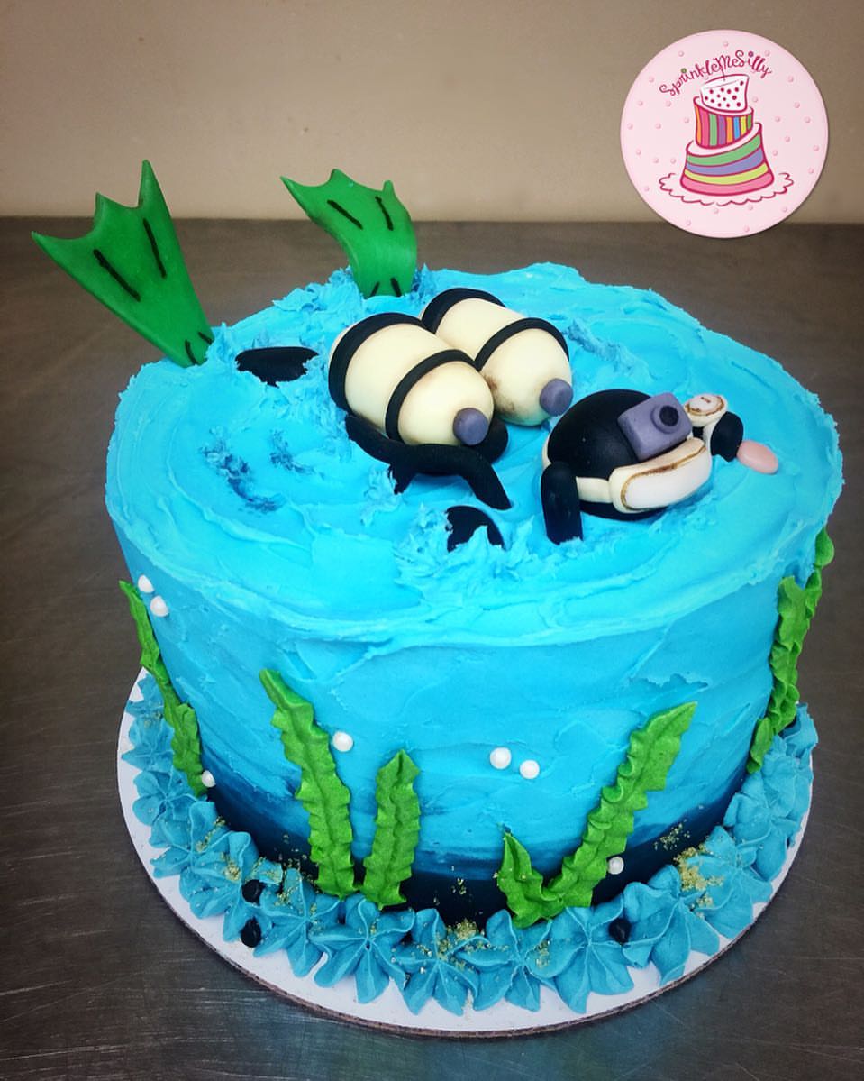 Scuba Man Cake - Sprinkle Me Silly photo
