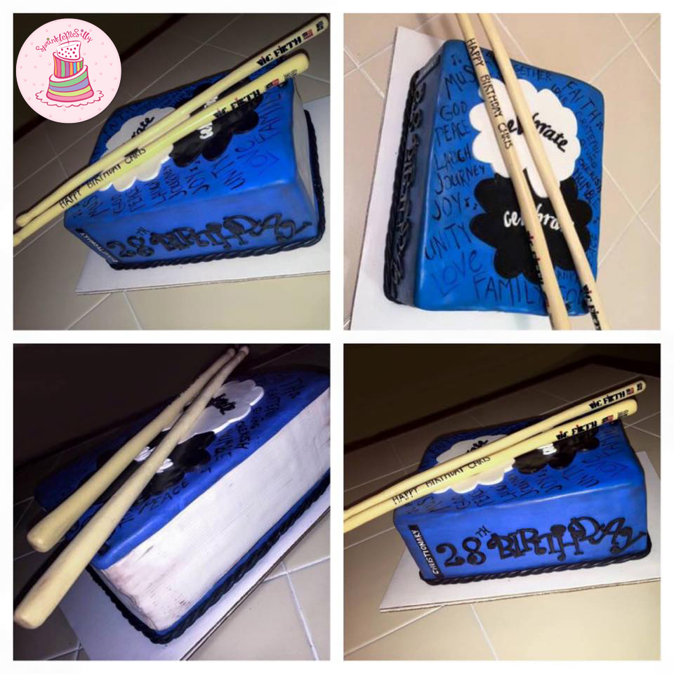 Drumstick Book Cake - Sprinkle Me Silly photo