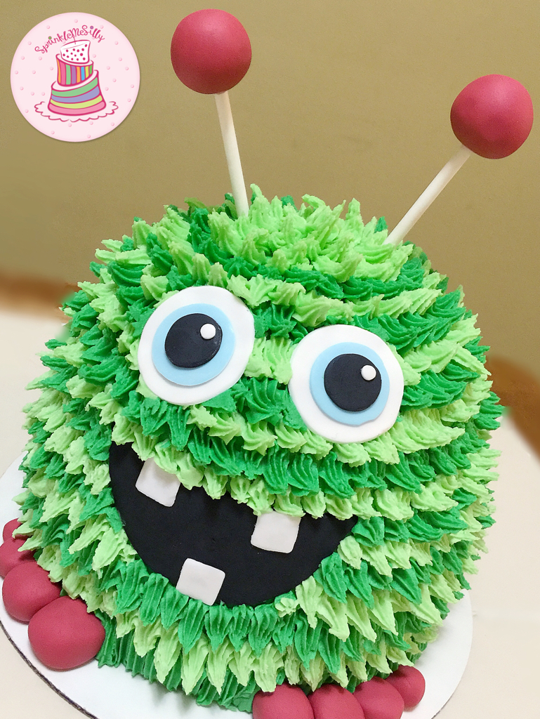 Monster Smash Cake - Sprinkle Me Silly photo