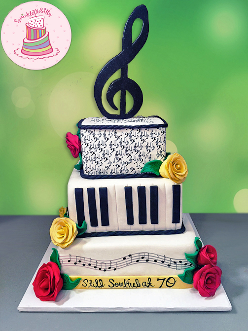 Musical Piano Cake - Sprinkle Me Silly photo