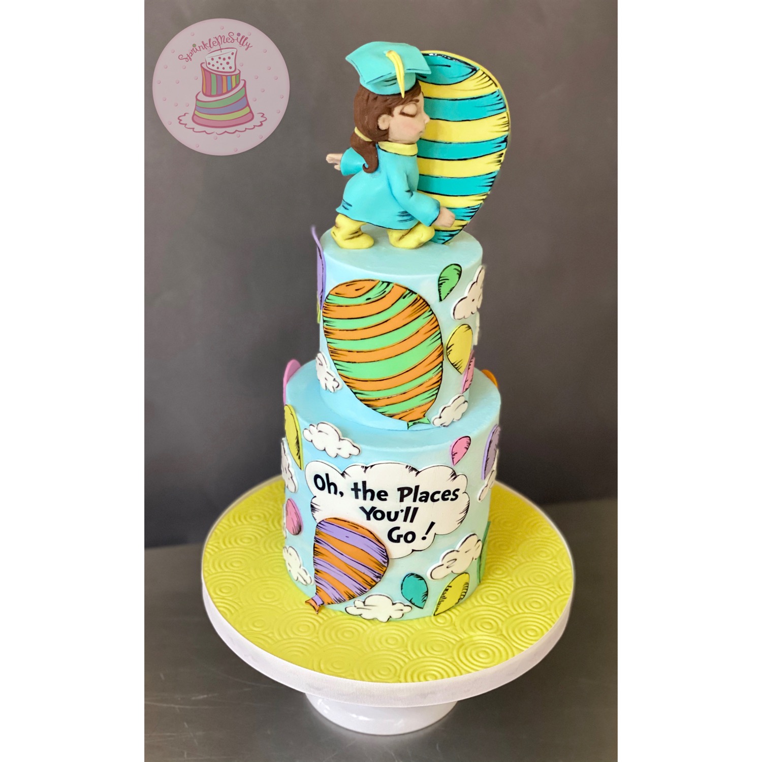 Oh, the Places You'll Go! Cake - Sprinkle Me Silly photo