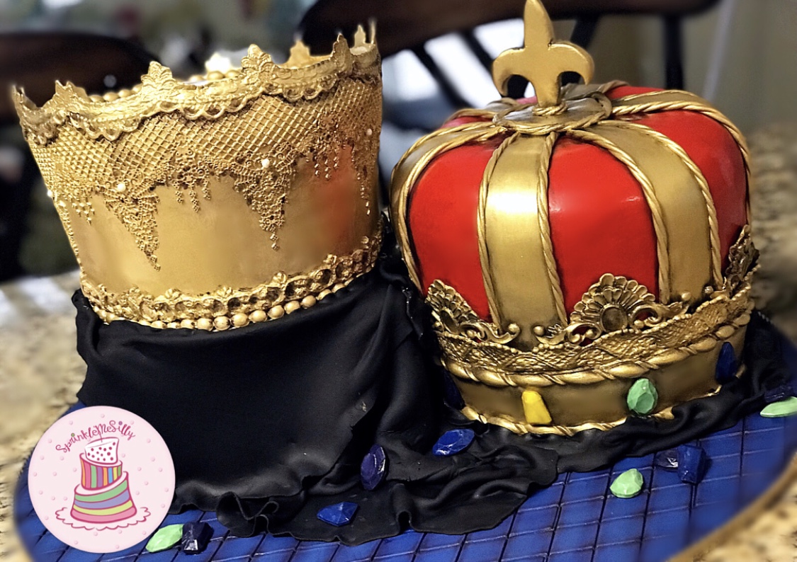 King and Queen Crown Cakes - Sprinkle Me Silly photo