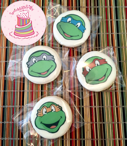Teenage Mutant Ninja Turtle Sugar Cookies - Sprinkle Me Silly photo