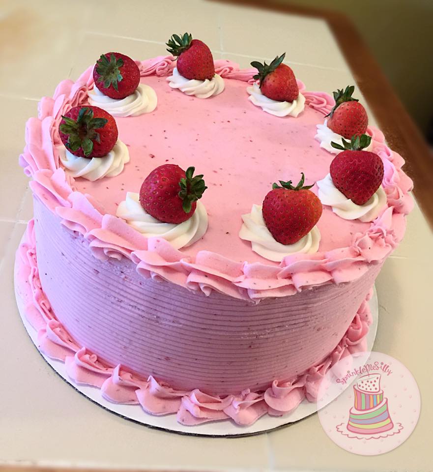 Sweet Strawberry Cake - Sprinkle Me Silly photo