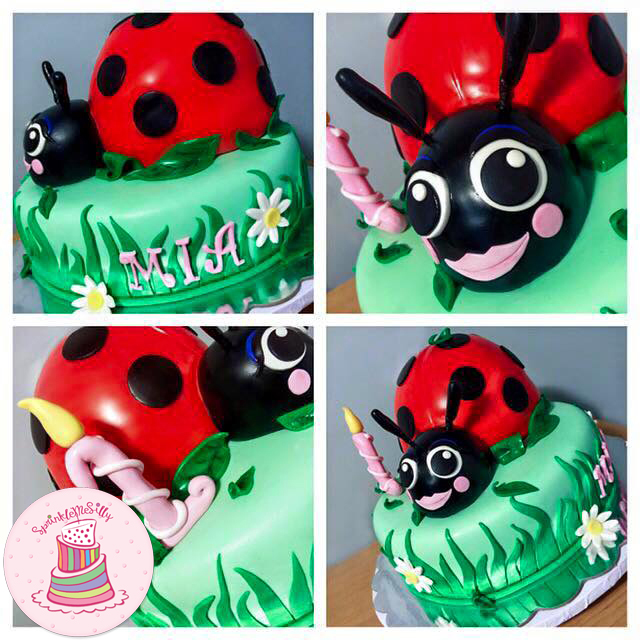 Lady Bug Cake 100 Edible - Sprinkle Me Silly photo