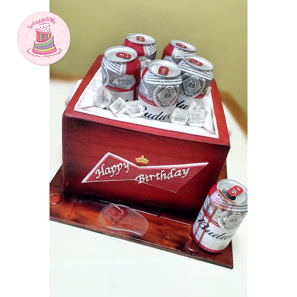 Budweiser Cooler Cake - Sprinkle Me Silly photo