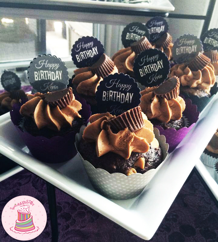 Peanut Butter Birthday Cupcakes - Sprinkle Me Silly photo