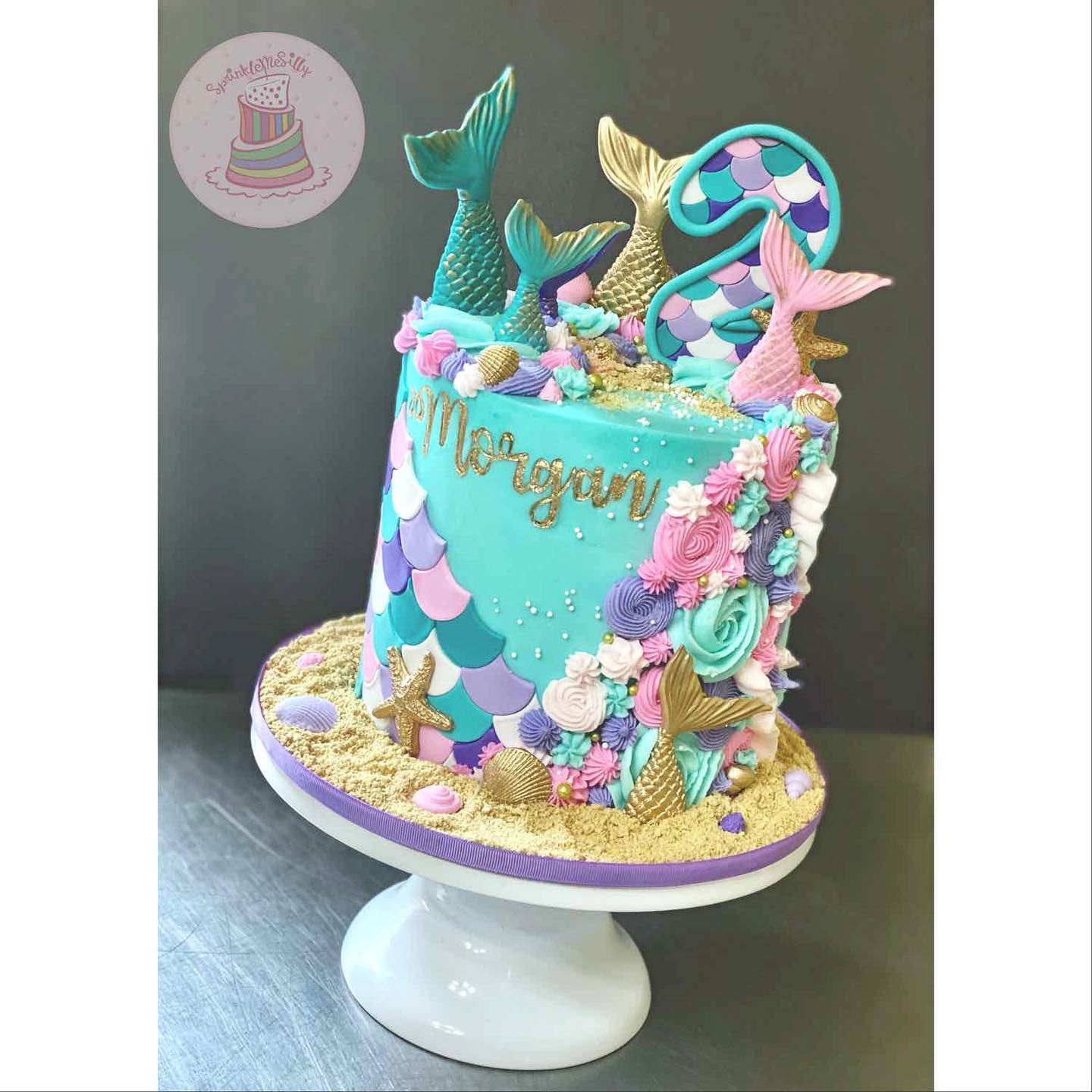 Under-the-Sea Mermaid Cake - Sprinkle Me Silly photo