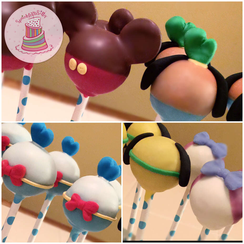 Mickey Mouse Club House Cake Pops - Sprinkle Me Silly photo