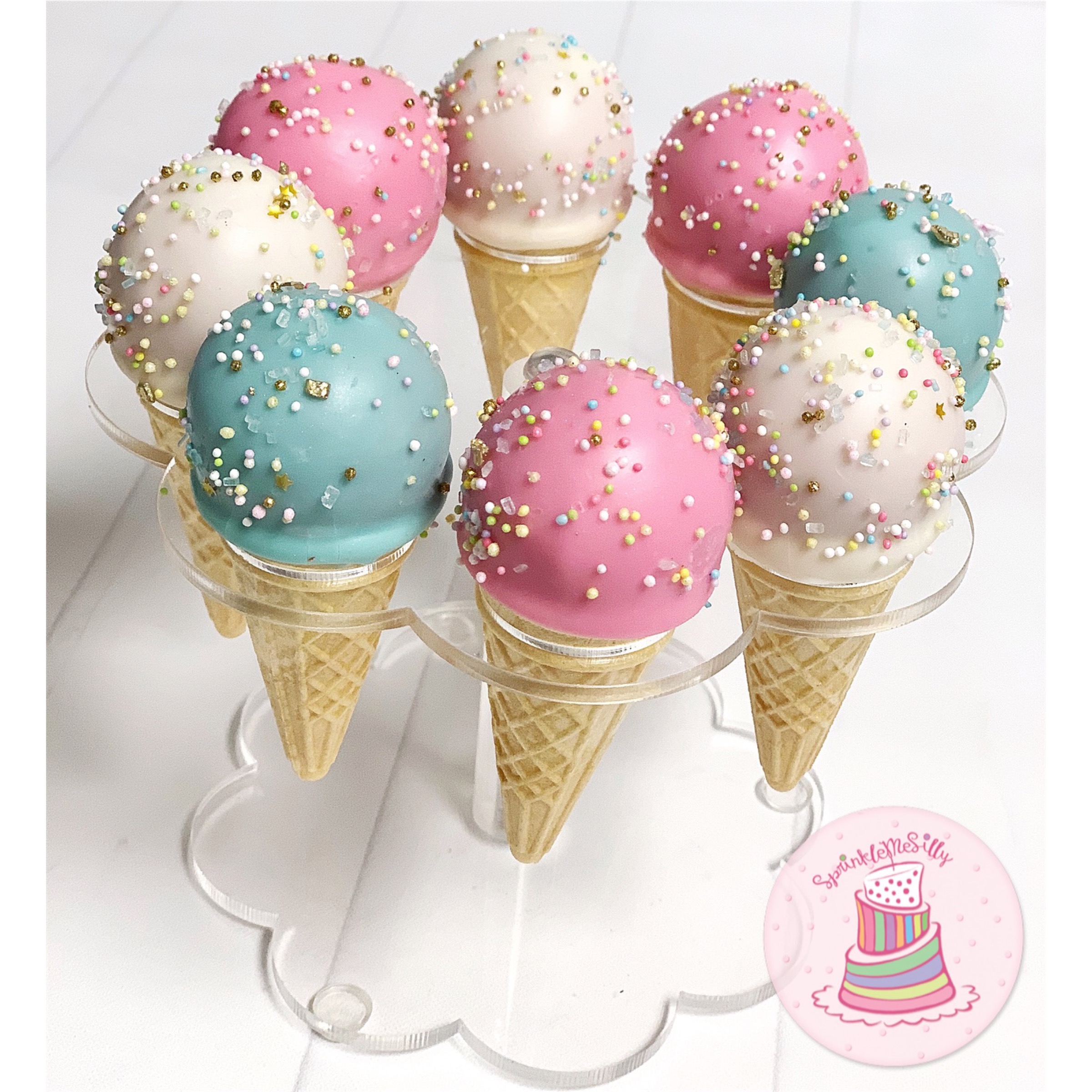Ice Cream Cake Pops - Sprinkle Me Silly photo