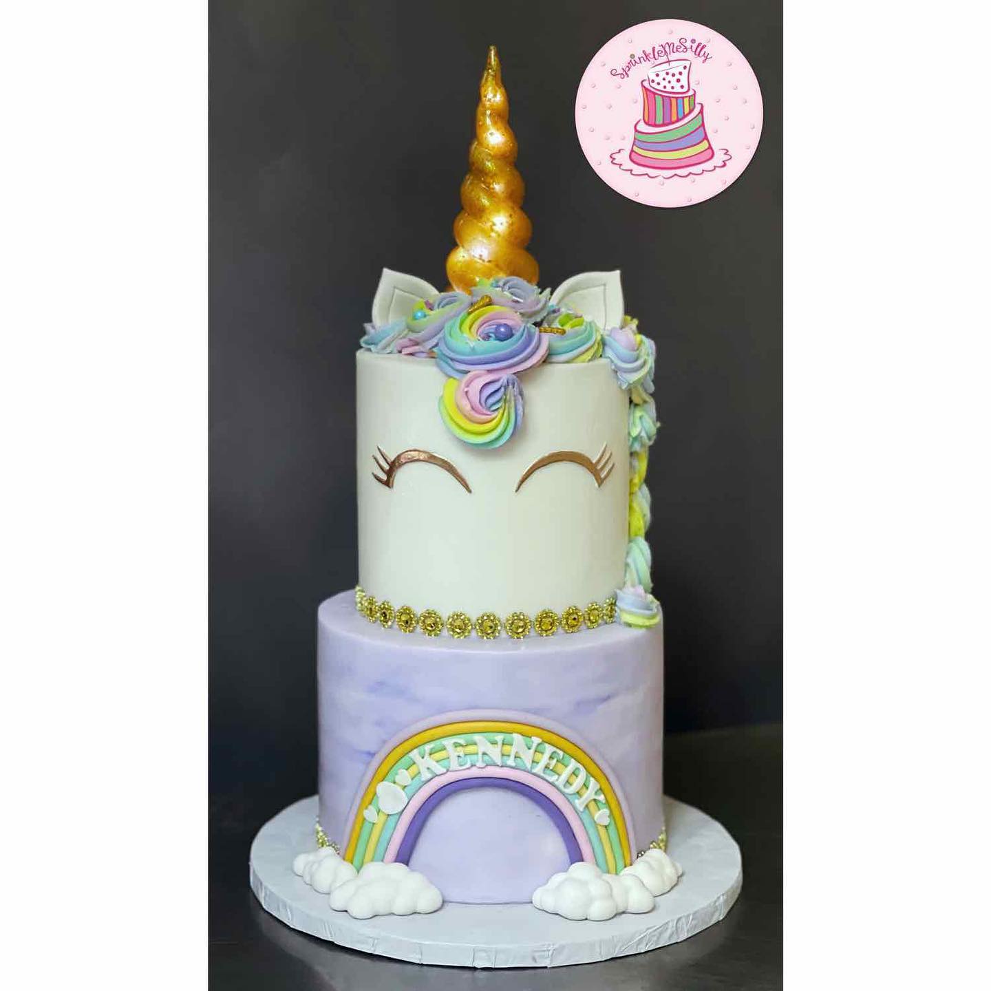 Unicorn Cake (Light up horn) - Sprinkle Me Silly photo