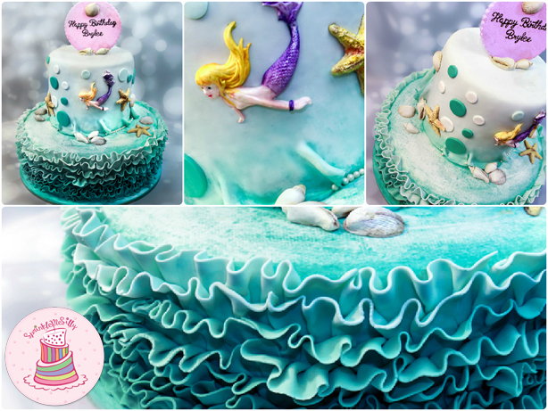 Under the Sea Mermaid Cake 100 Edible - Sprinkle Me Silly photo