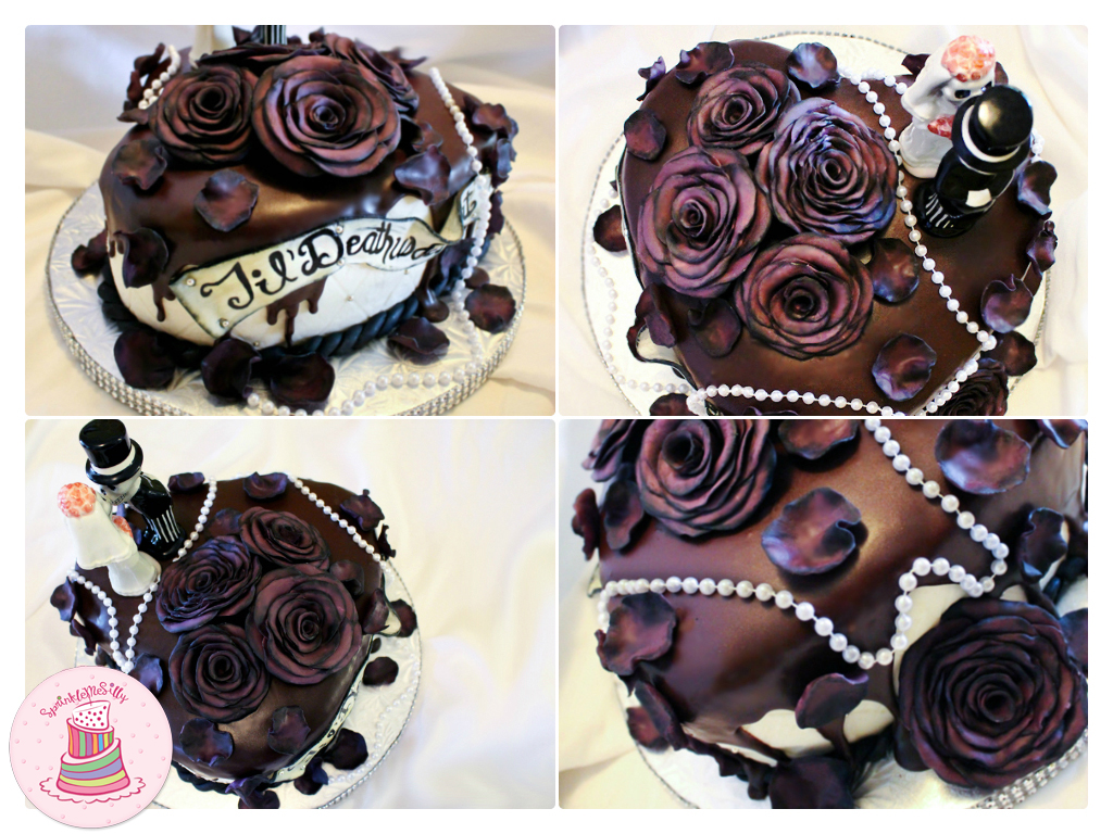 Til Death We Do Part Wedding Cake - Sprinkle Me Silly photo