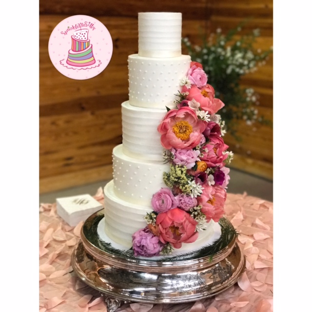 Classically Styled Wedding Cake - Sprinkle Me Silly photo