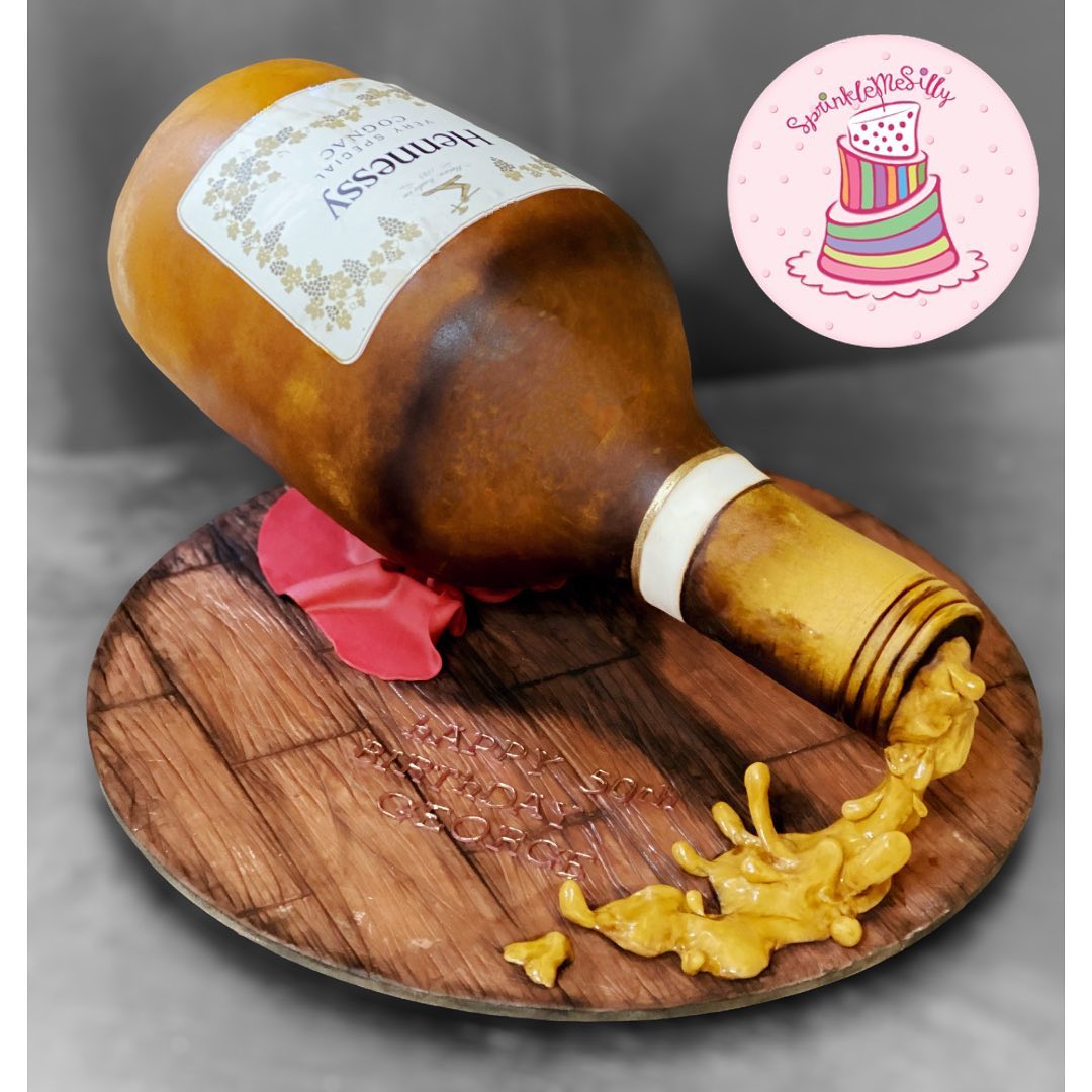 Hennessy Bottle Cake - Sprinkle Me Silly photo