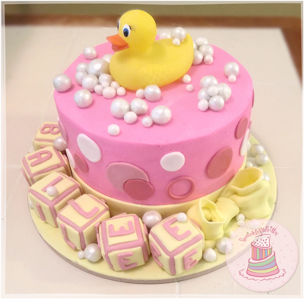 Rub a Dub Baby Shower Cake - Sprinkle Me Silly photo