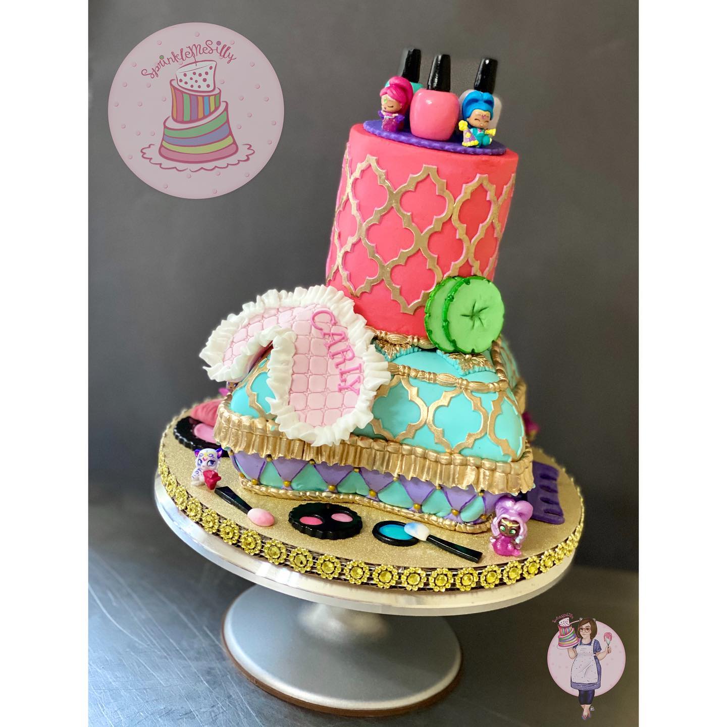 Shimmer & Shine Spa Day Cake - Sprinkle Me Silly photo