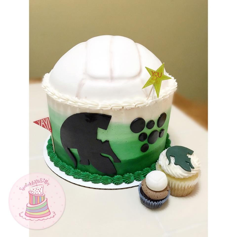 Highschool Soccer Ball Team Cake - Sprinkle Me Silly photo