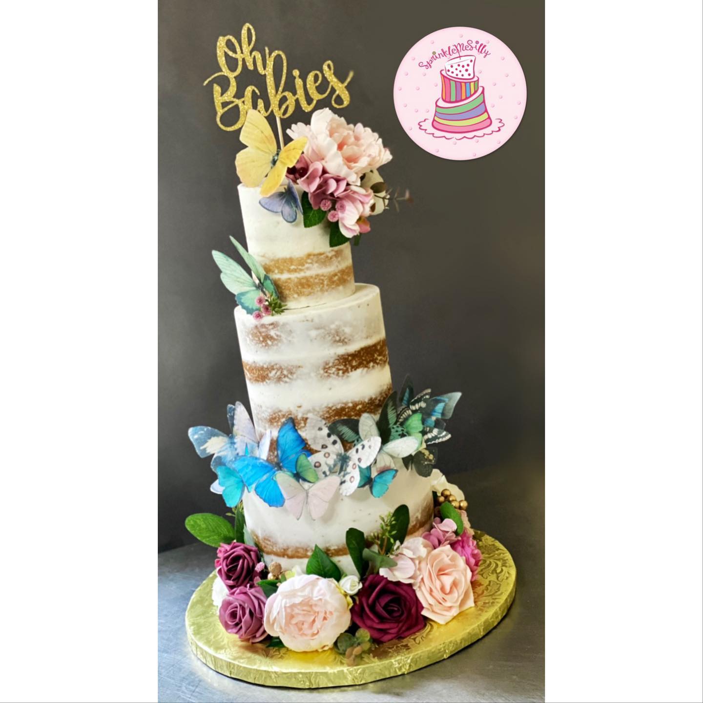 Naked Butterfly Cake - Sprinkle Me Silly photo