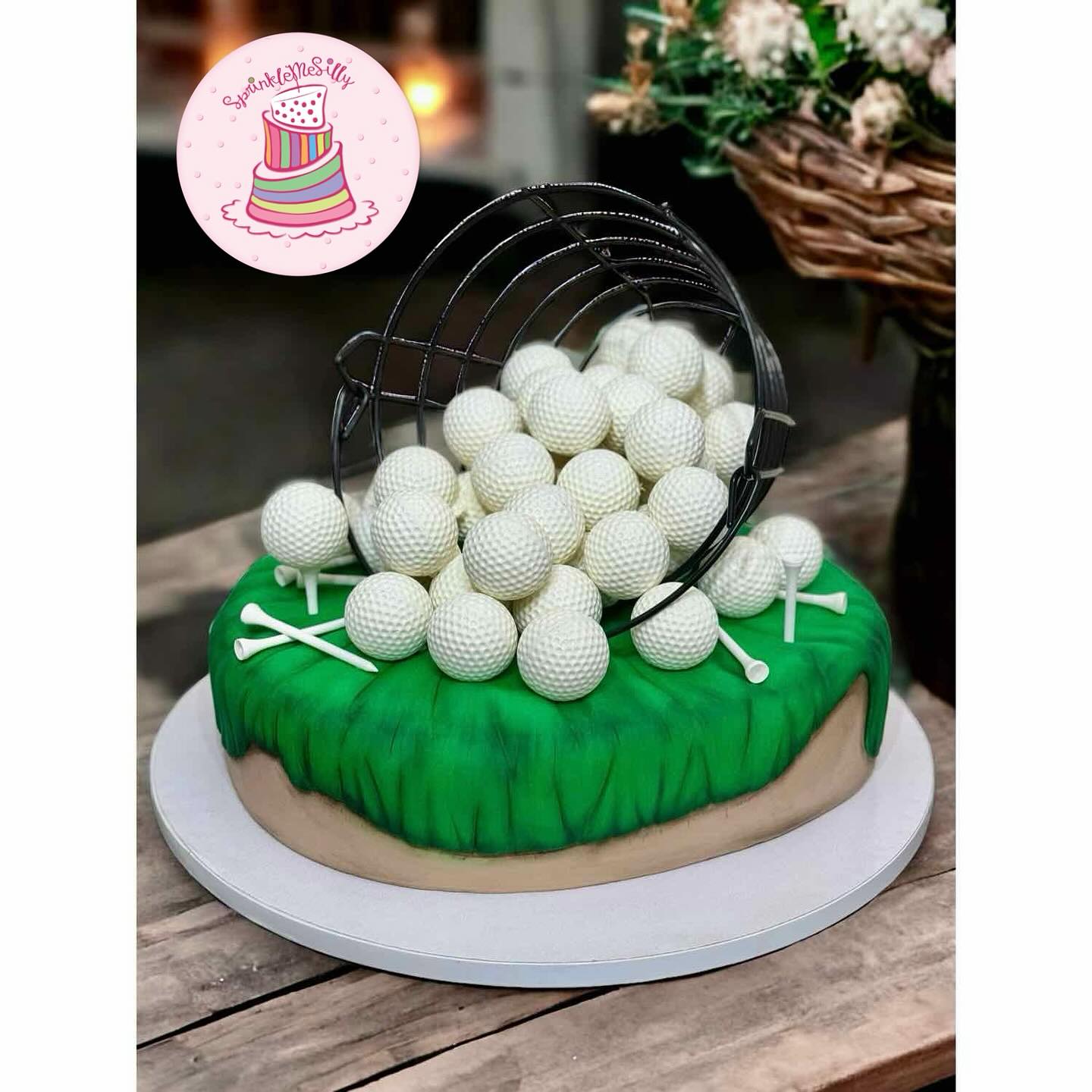 Golf Ball Cake - Sprinkle Me Silly photo