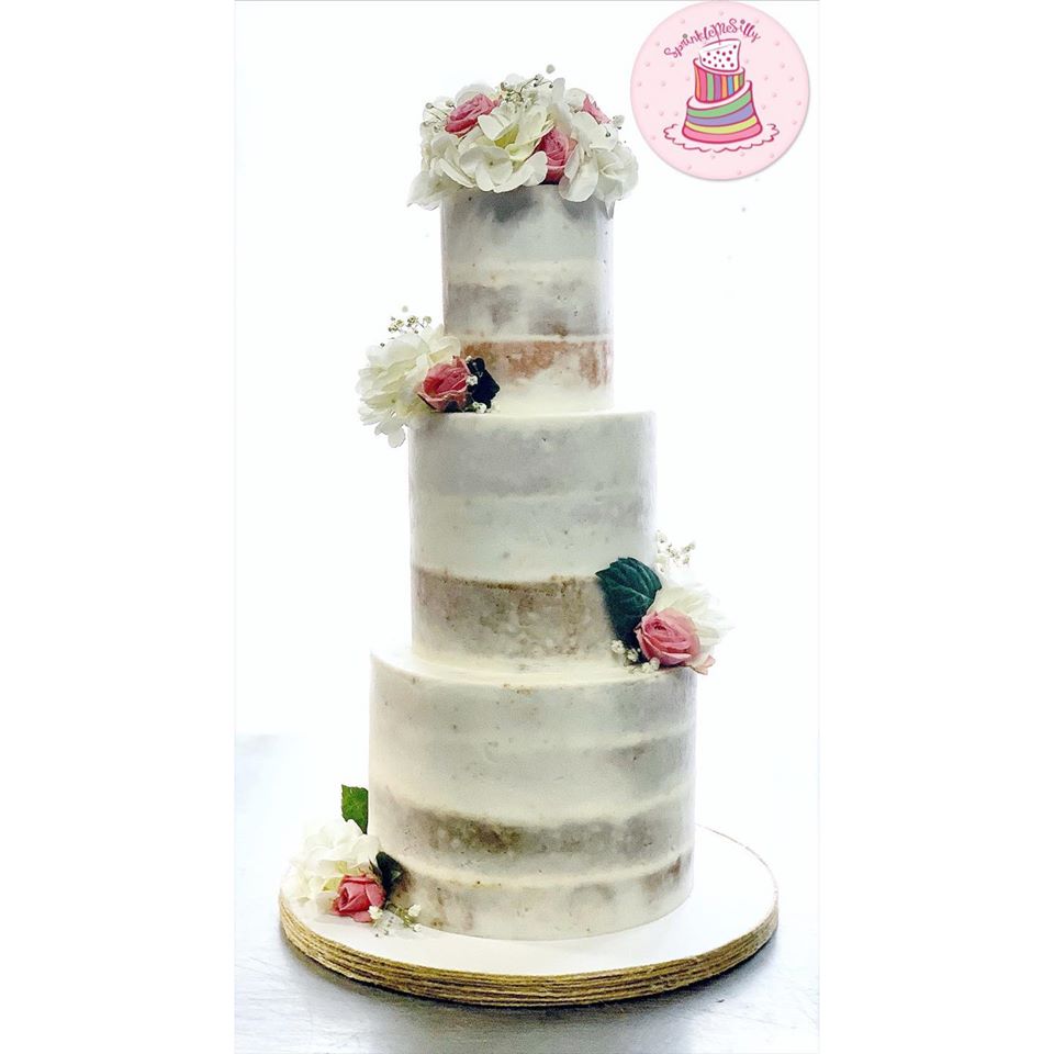 Semi Naked Wedding Cake - Sprinkle Me Silly photo