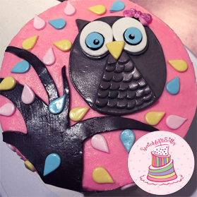 Owl Birthday Cake - Sprinkle Me Silly photo